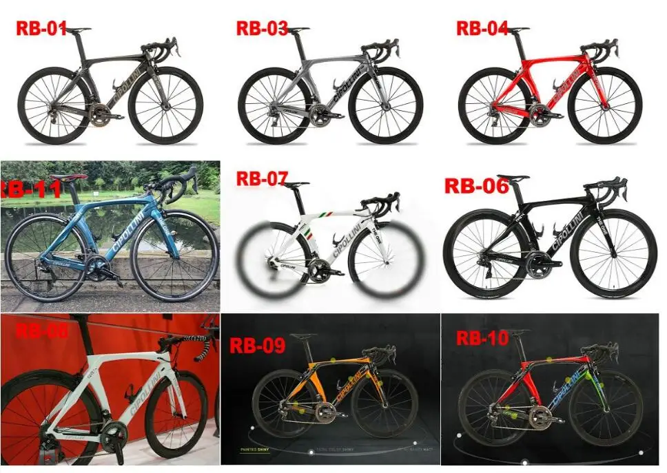 

30 style color Rb1k road bike frame silver logo red bicycle carbon frame T1100 with seatpost +frok+headset free shipping