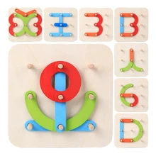 Детские деревянные буквы номер кубики для игр Набор игрушек Fun автомобиля блок настольная игра деревянные обучающие игрушки для подарок для детей