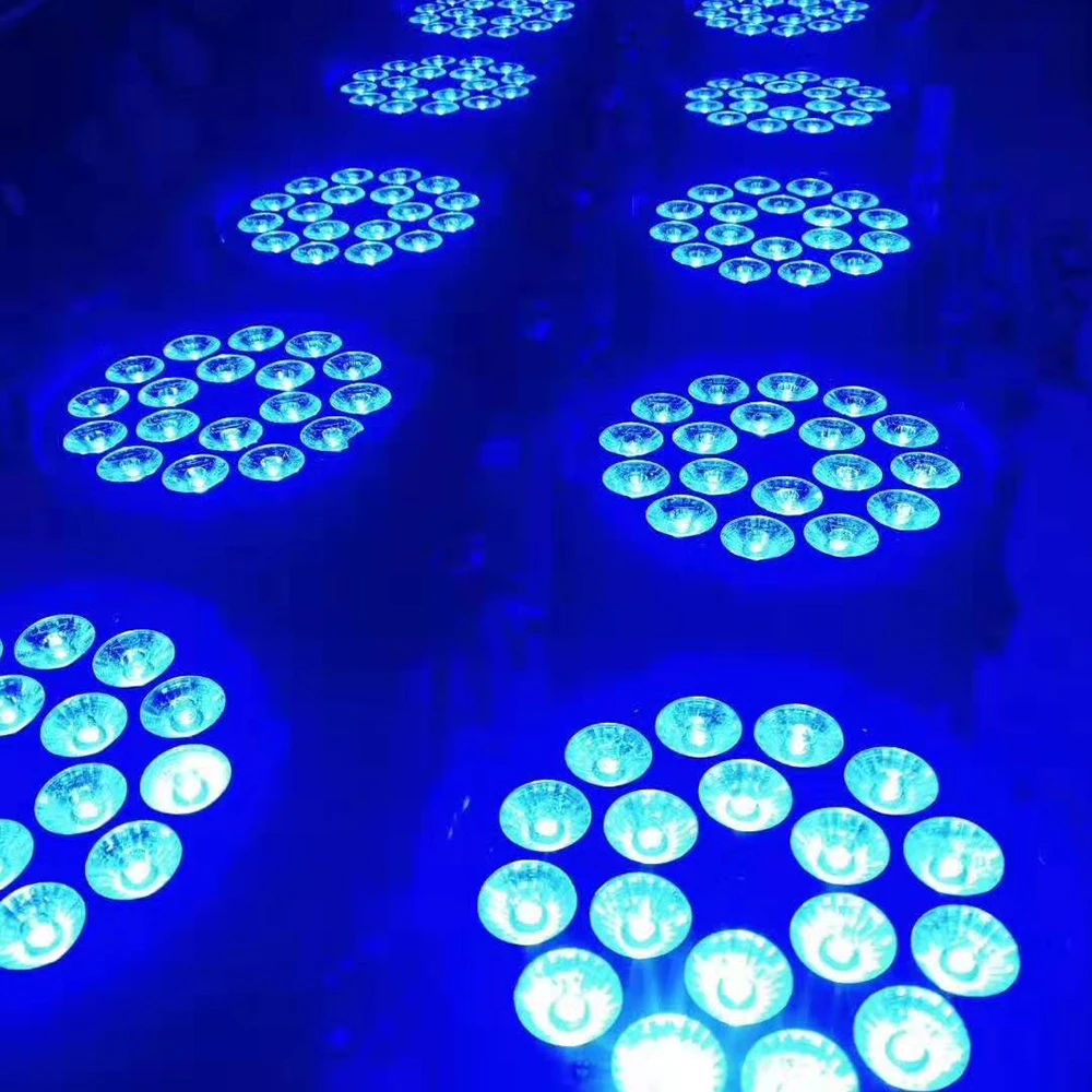 Luzes de Palco 6 Pçs e lote Discoteca Dmx Fase Luz Par Led Par 18x12 w Rgbw 4in1 Par Pode 12 6 pçs lote discoteca dmx fase luz