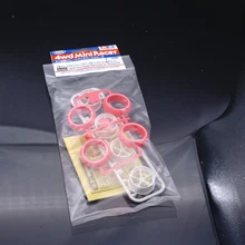 Tamiya 95460 мини 4WD большой диаметр узких стекловолокна колеса и арочные шины Flourescent розовый