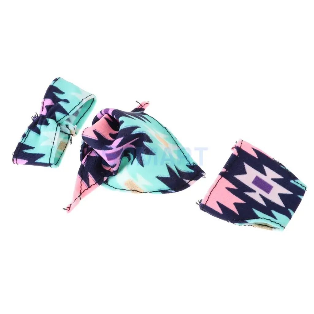 MagiDeal Summer Beach Swimwear Swimsuits Doll Clothes Bikini Three-piece for Dolls Accs Children Toy