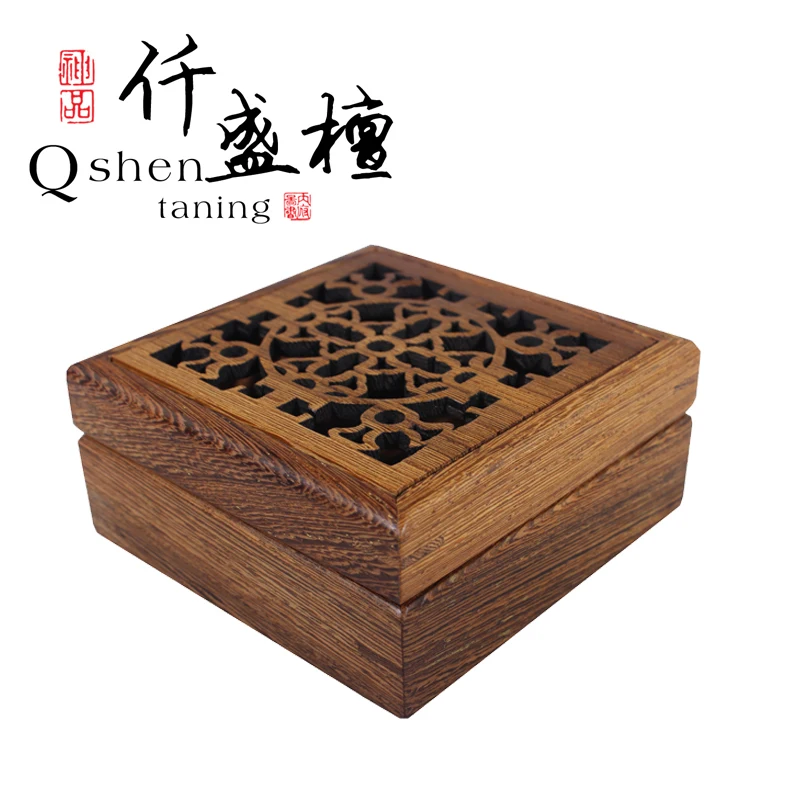 African Wenge Wood Incense Box Home Line Lying Incense Box Wooden