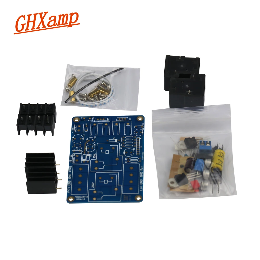 

GHXAMP UPC1237 Fever Speaker Protection Board Kits Dual 30A Relay With Temperature Control Cooling Circuit AC 12-18V DIY KITS