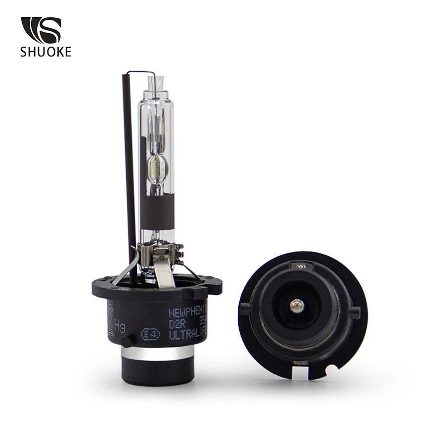 

SHUOKE Xenon HID Best D2R Ultra Life Type 12V 35W 3200Lm 4300K 5000K 6000K 3000h Life 2 PCS D2R Headlight Light Bulb Replacement