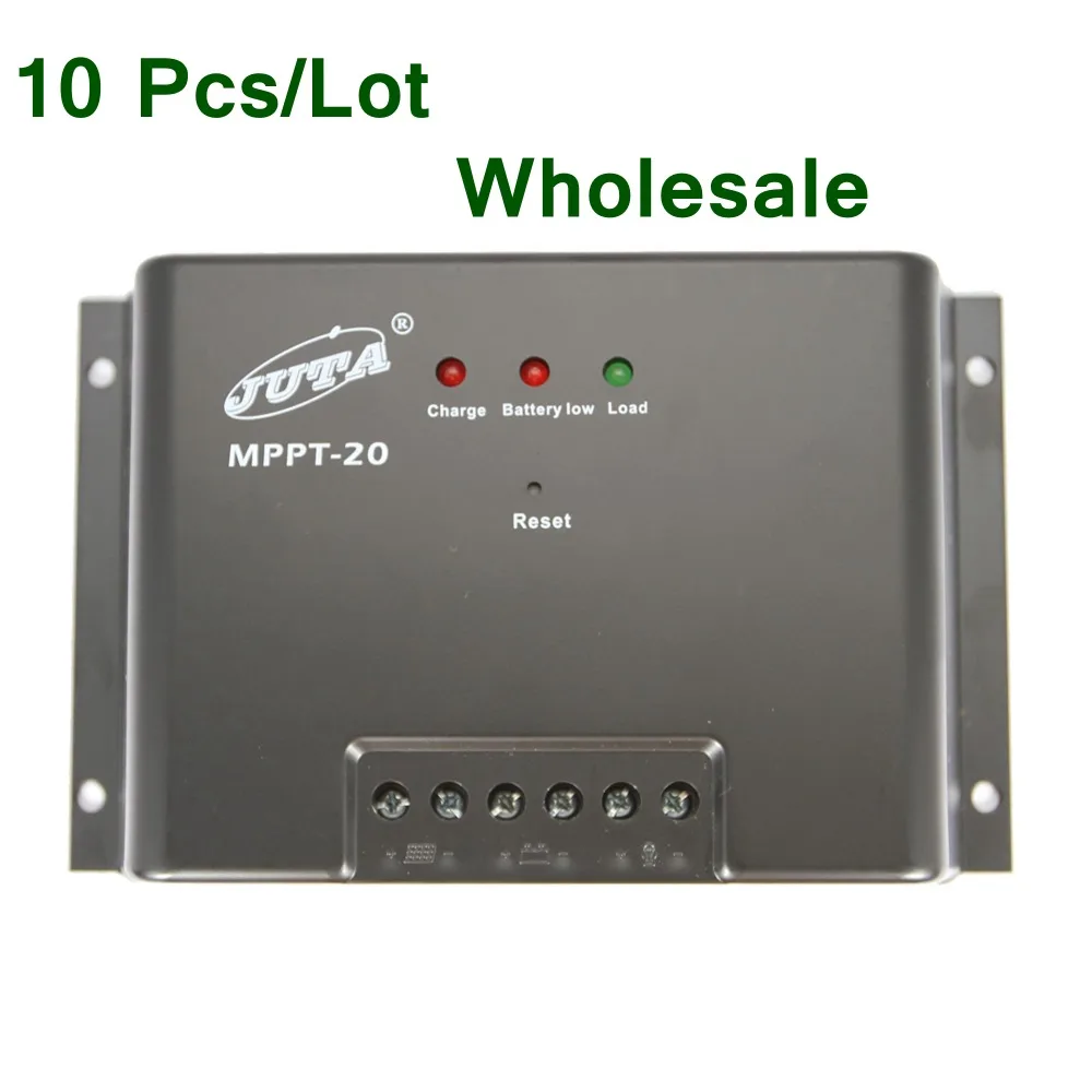 

10Pcs/Lot Juta 20A Solar Charge Controller MPPT 12V Solar Panel Charge Regulator Reverse Polarity Connection Protection MPPT-20