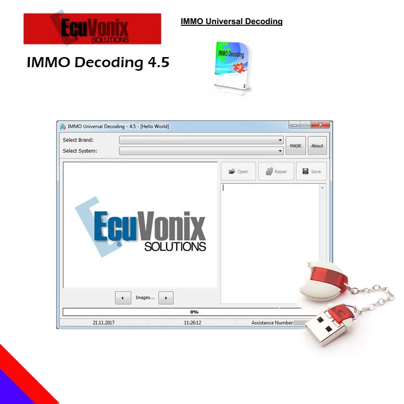 

The Best Software IMMO Universal Decoding 4.5 Remove the IMMO Code of ECU 1100 Compatible Systems for above 10000 Car
