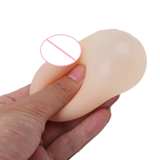 Special Offers Tricky Toy Big Boobs Vent Water Polo Simulation Silicone Boob Breast Stress Reliever Ball