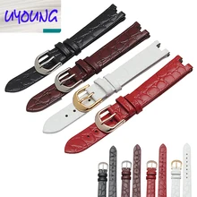 Moda hermosa correa de cuero suave 15 MM fit FITTA L590GWWDL592WWBD estilo correa de reloj de los hombres y de las mujeres