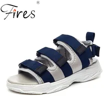 Пожарные мужские летние сандалии уличная износостойкая подошва повседневная обувь унисекс дышащая плоская подошва Sandalias de hombre пара крутая пляжная обувь на плоской подошве