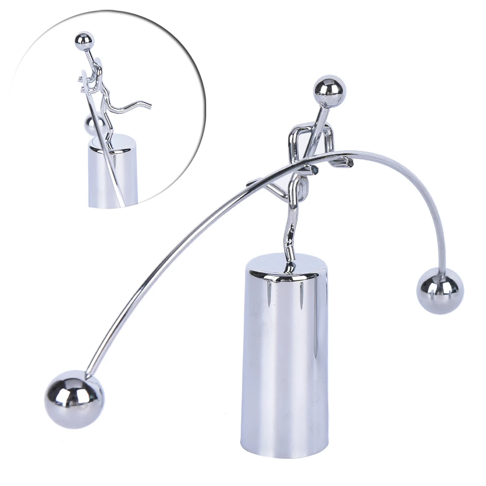 

Desktop Small Ornaments Balance Ball Swing Lifting Small Iron Man Home Decor Furnishing Articles Metal Crafts