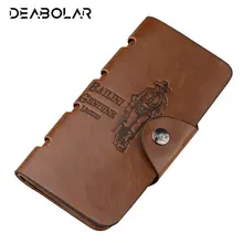 Hot Promotion Classic Vintage Man Hasp Hunter Cowboy Bailini Brand Long Leather Wallet Man Purse Card