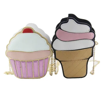 

New Funny Ice Cream Cake Bag Small Crossbody Bags For Women Cute Purse Handbags Chain Messenger Bag Party Bag