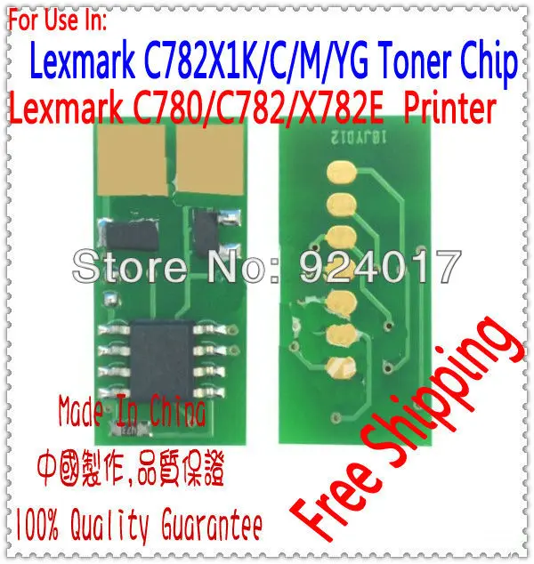

Toner Refill Chip For Lexmark C780H1KG C780H1CG C780H1MG C780H1YG Toner Cartridge,For Lexmark C780 C782 X782 Toner Chip,4*Colors