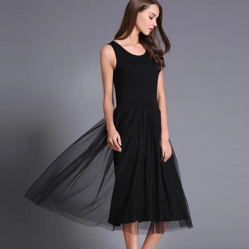 Женское длинное кружевное платье вечернее Сетчатое сарафан на тонких бретелях