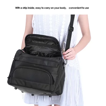 

Useful Salon Hairdressing Bag Tool Comb Scissors Clip Hairdressing Portable Black Case Handbag Hair Styling Tool Storage Toolkit