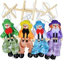 25 см детские игрушки Muppets кукольные куклы клоун деревянная марионетта игрушка шарнирная Кукла Винтажная забавная Традиционная игрушка