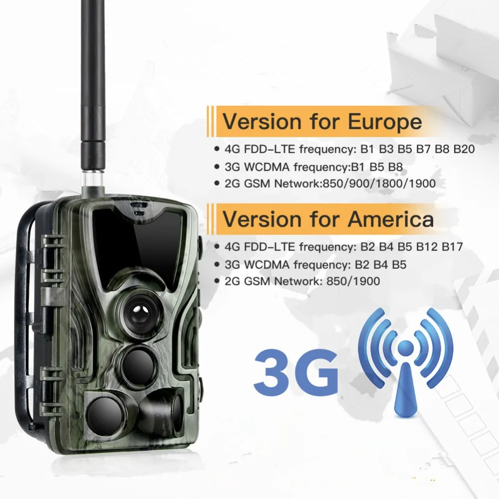 

3G Trail Camera MMS HC801G Hunting Camera 0.3S Trigger Time Photo Trap 16MP 1080P Infrared Wildlife Surveillance Cams caccia