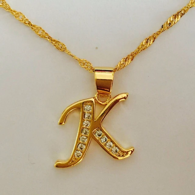 K Initial Necklace