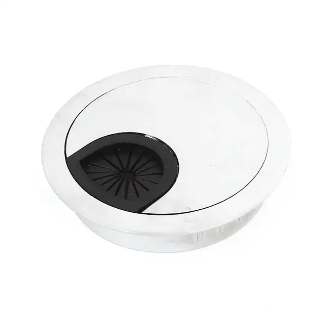 Metal Round Computer Desk Grommet Cable Port Wire Hole Cover 60mm Computer Desk Grommet Cable Port Wire