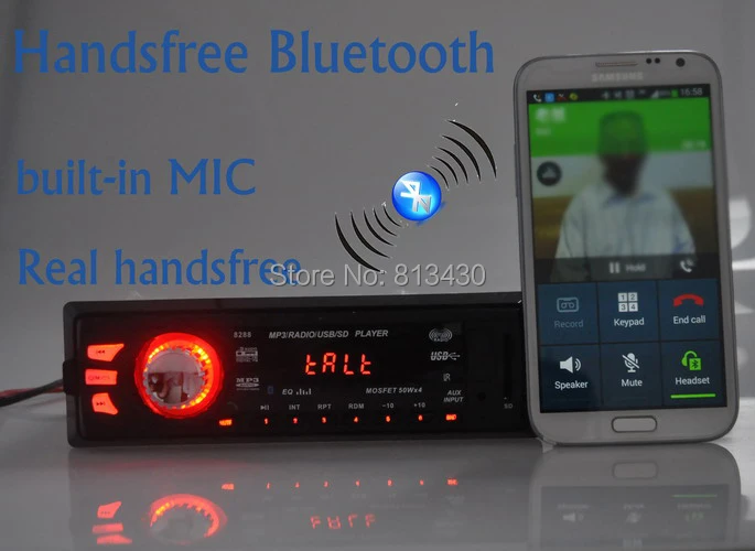 Новинка Авто Радио стерео проигрыватель Bluetooth телефона AUX-IN MP3 FM/USB/1 Din/Дистанционное Управление для iPhone/для samsung Android 12 V аудио