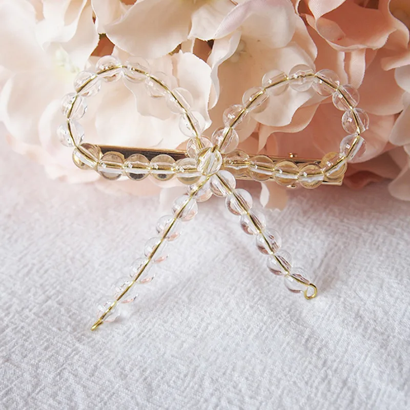 

CHIMERA Bow Duckbill Hair Clips Classic Bead Hairpin Barrettes for Women Girls Lady Hair Bow Accessories Hairgrips Headwear Clip