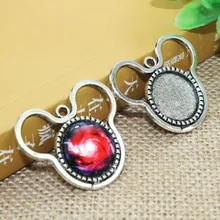 10 шт./лот 18 мм внутренний Размер цинковый сплав Серебро Простое Ожерелье Подвеска Камея Кабошон База лоток рамка пустой A0013