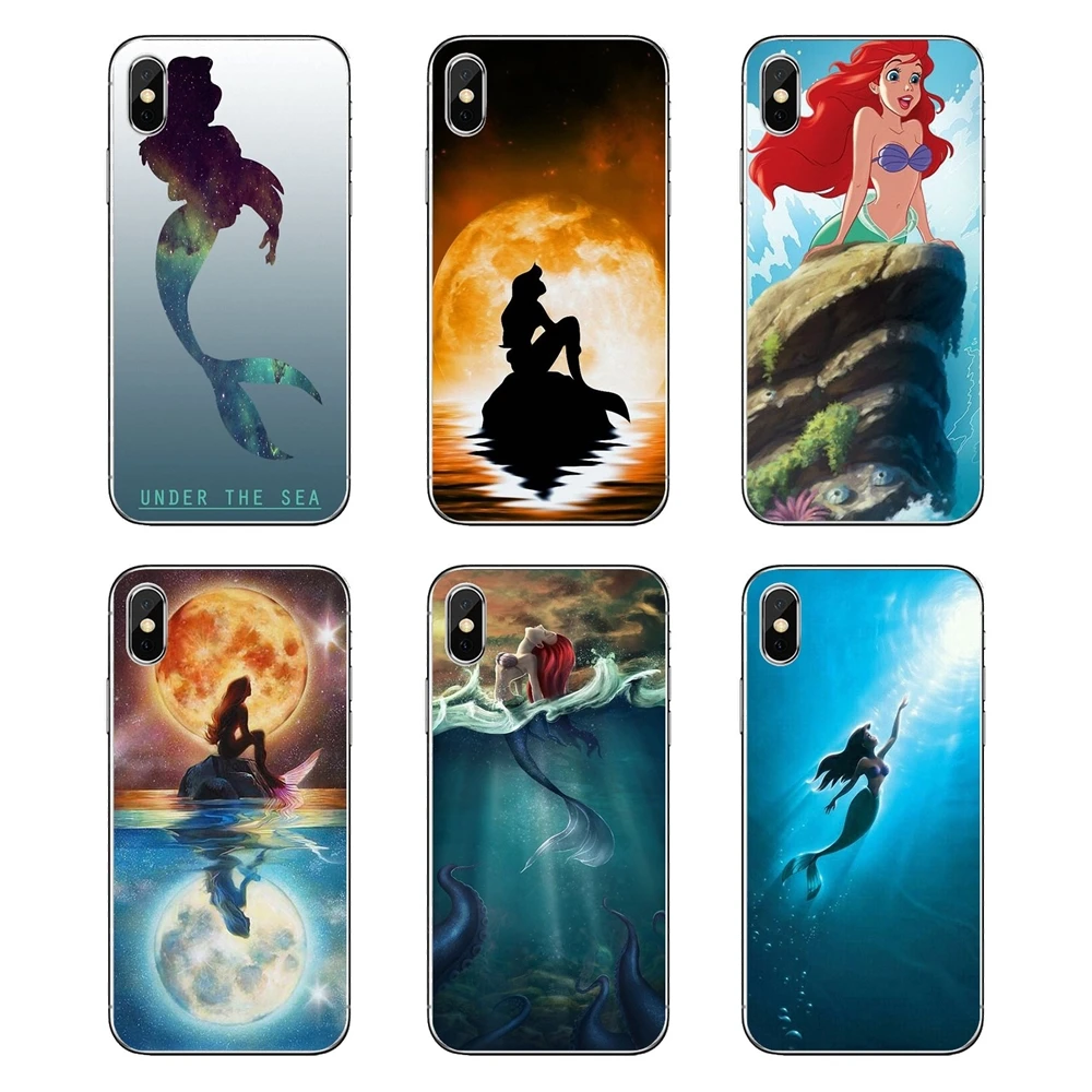 

Phone Shell Cover For LG G7 Q6 Q7 Q8 Q9 V30 X Power 2 3 For OnePlus 3T 5T 6T Ariel Sea Princess Mermaid Girls The little mermaid