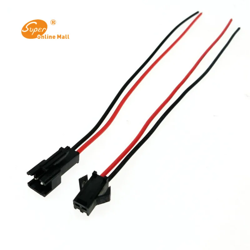

10Pairs 10cm Long JST SM 2Pins Plug Male to Female Wire Connector
