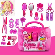 Горячая игрушка для девочек на туалетный столик косметичка чехол для переноски фен макияж подарочный набор ролевые игры игрушки