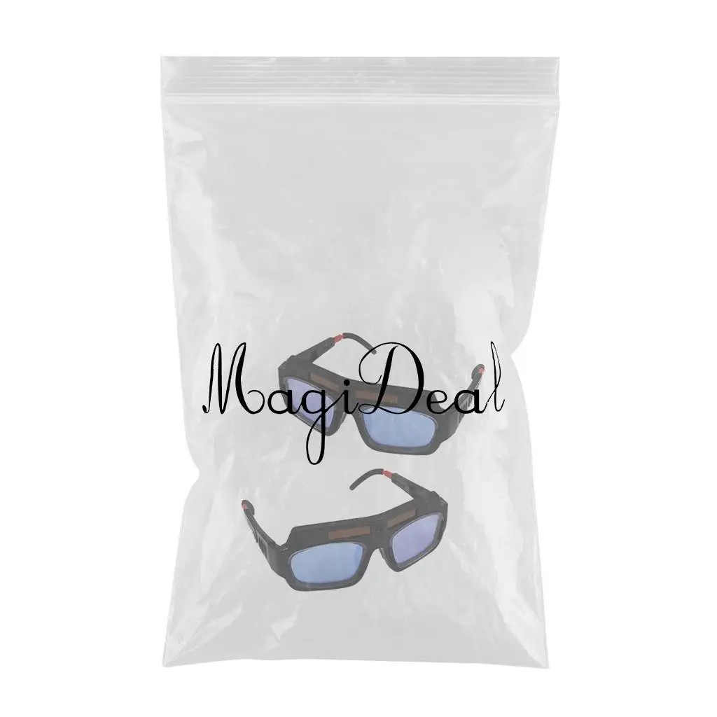 2x Solar Powered Auto Darkening Welding Mask Protective Goggles Safety Glasses Helmet Goggle Welding Glasses Lightproof 