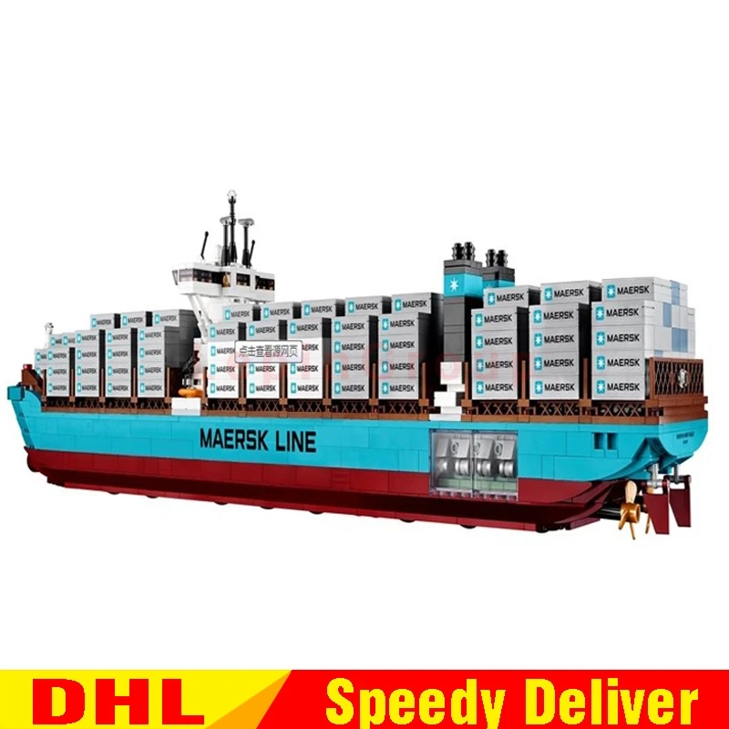 

Lepin 22002 Technic Kits Maersk Cargo Container Ship Set Building DIY Blocks Bricks KID Educational lepinings Toys Clone 10241
