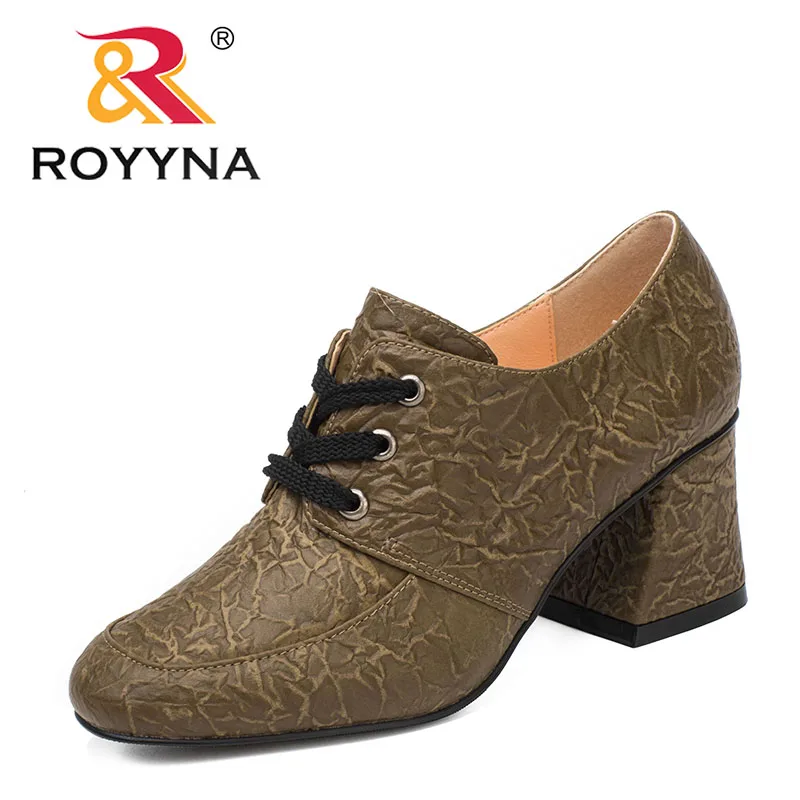 

ROYYNA New Fashion Style Women Pumps Lace Up Women Shoes Round Toe Lady Casual Shoes Comfortable Light Soft Fast Free Shipping