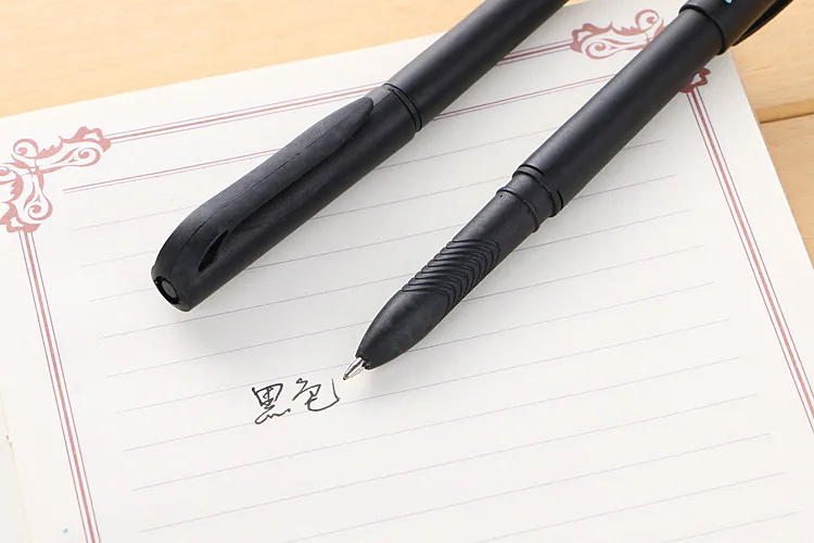 3 шт Простая Офисная Черная гелевая ручка 0,5 мм канцелярские товары корейский офисный Материал школьные принадлежности рекламная