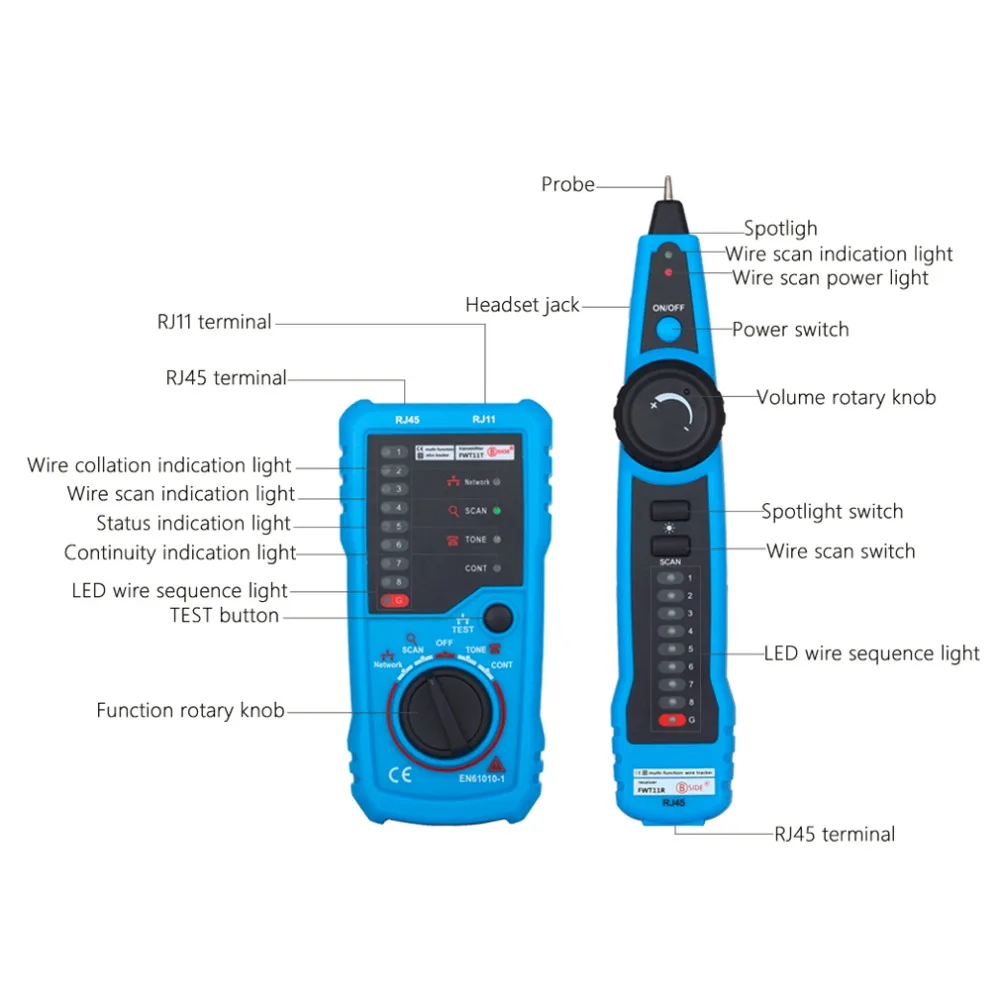 Высокое качество RJ11 RJ45 Cat5 Cat6 телефонный провод трекер Tracer тонер Ethernet LAN Сетевой кабель тестер детектор линия Finder