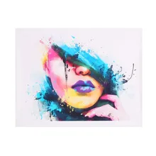 

Wall Art For Large Fashion Painting Canvas Women Face Picture Abstract Figures Hand Painted Colorful Sexy Girl Oil Painting