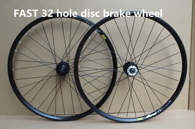 Cheap FAST 32 hole loose bead bicycle wheel disk brake suitable for 8,9,10 speed cassette wheelset 26 inch mountain bike wheel