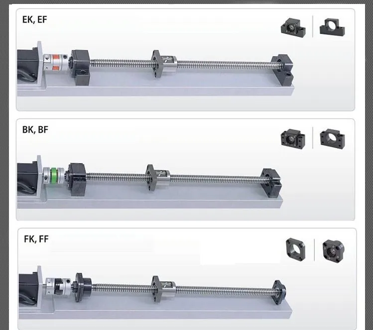 BK12 BF12 комплект: 3 шт. BK12 и 3 шт. BF12 для концевые поддержки для SFU1605 шариковый винт Опора ЧПУ XYZ