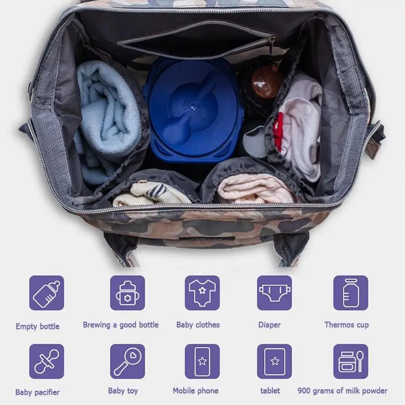 LEQUEEN пеленки мешок камуфляж лето водонепроницаемый подгузник Мама сумка уход за ребенком путешествия рюкзак органайзер для матерей подгузник сумка