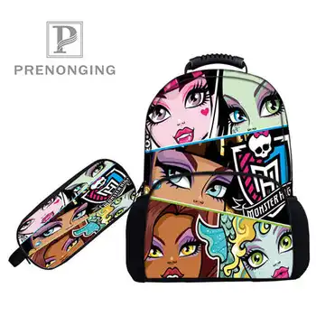 

Custom 17inch Monster Backpacks Pen Bags 3D Printing School Women Men Travel Bags Boys Girls Book Computers Bag#1031-8-Monster