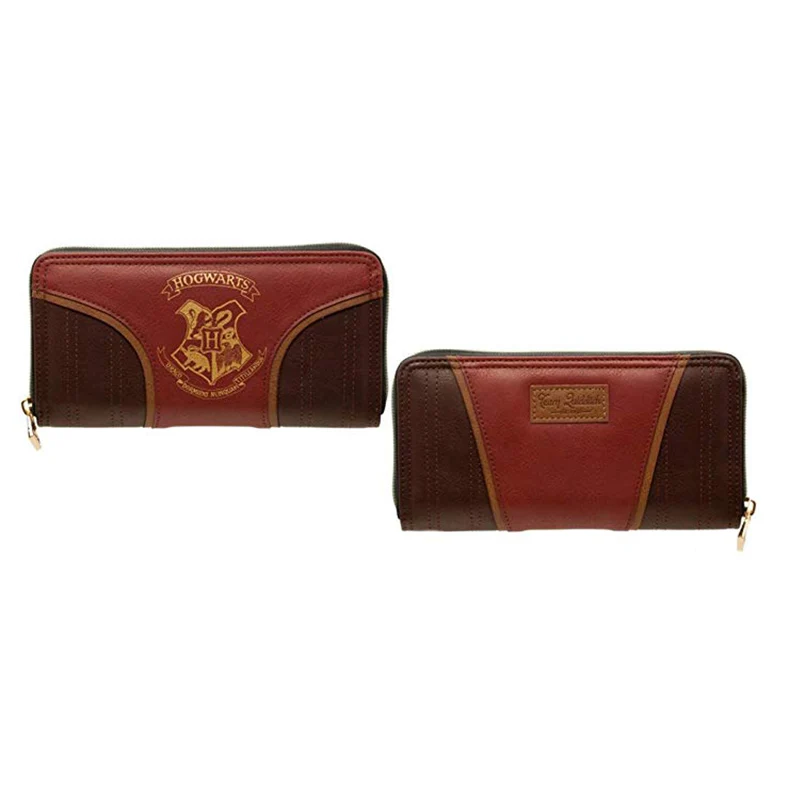 

Harry Potter long wallet Zip around wallet PU fashion women wallets Designer brand handbag Lady Party card holder Women's walle