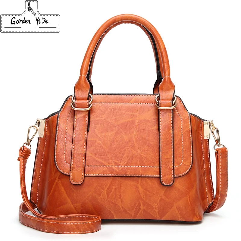 

Women Leather Handbags 2018 Casual Tote Bags Vintage Luxury Handbags Women Bags Designer Ladies Cross body Bag sac a main