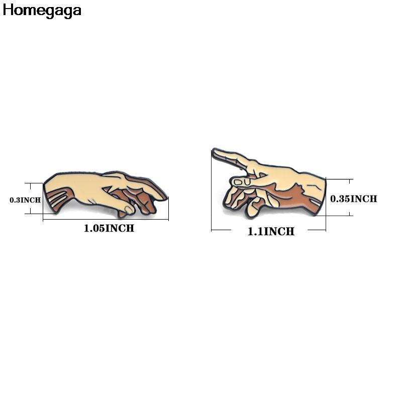 Homegaga 2 шт./компл. создание Adam цинковые Значки para рубашка сумка Одежда Кепка броши