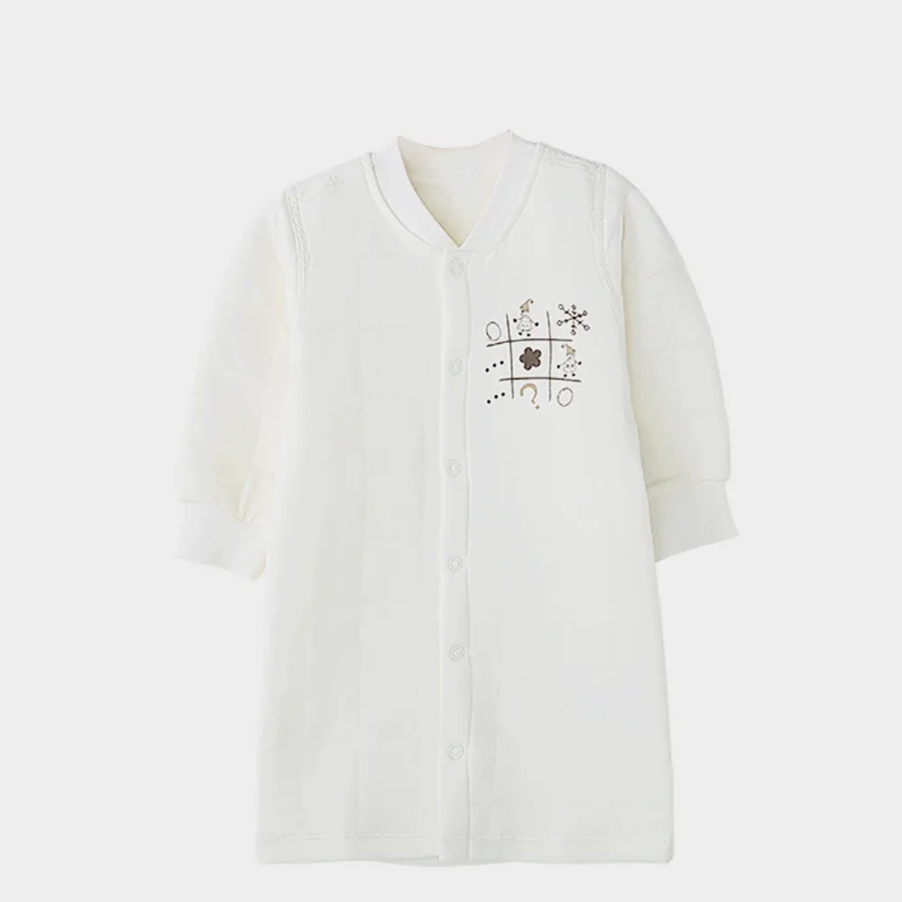 New White Baby Gown Newborn Nightwear for Children Warm Sleeping Gown