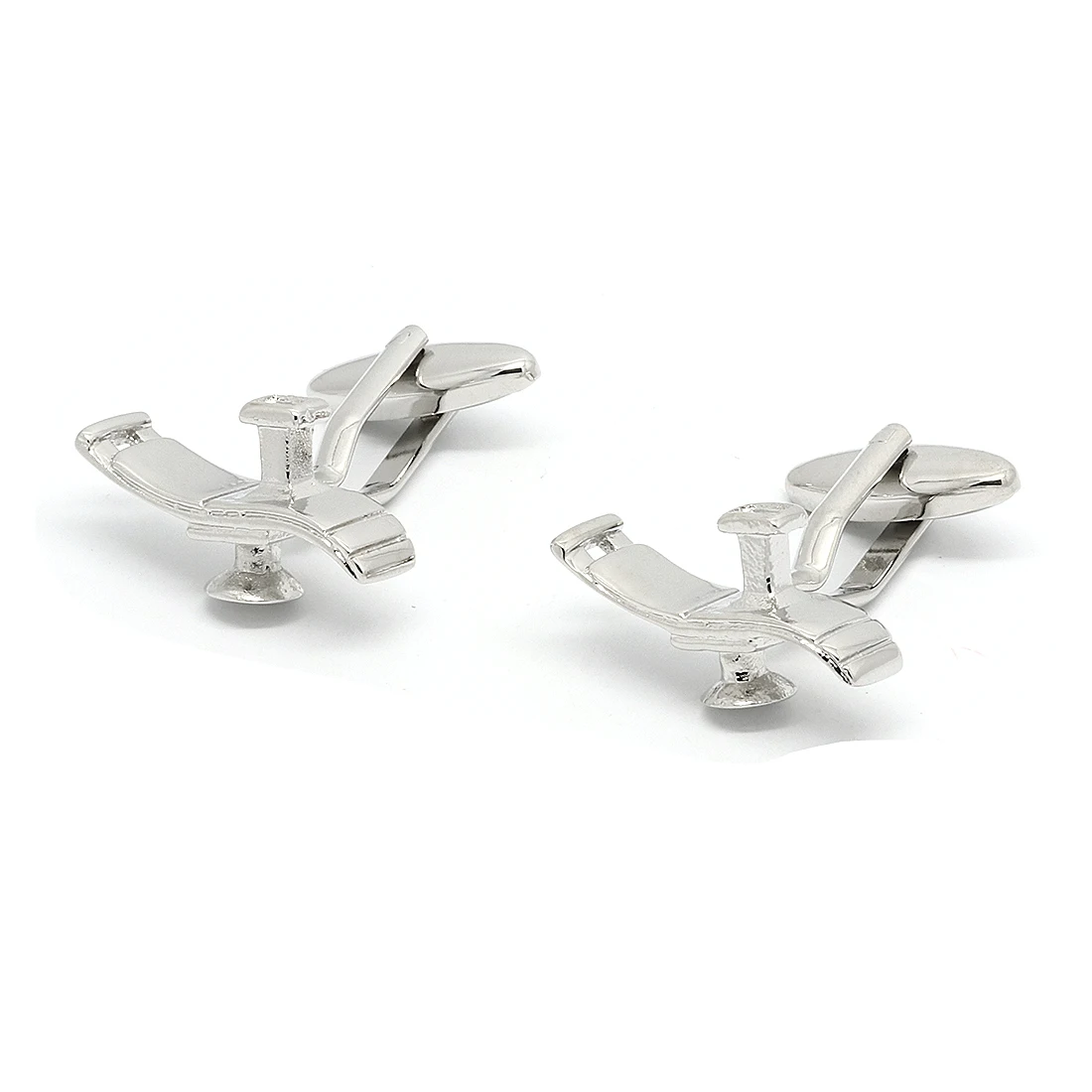 Silver Cufflinks For Mens Fashion Brand Cufflink High Quality Copper