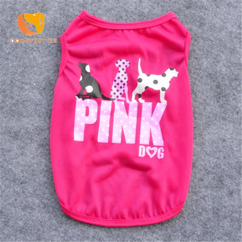 

DOGGYZSTYLE Dog Clothes for Small Dog Cat Vest T-shirt Summer Clothing printed Pet shirt Puppy Costume 3 colors