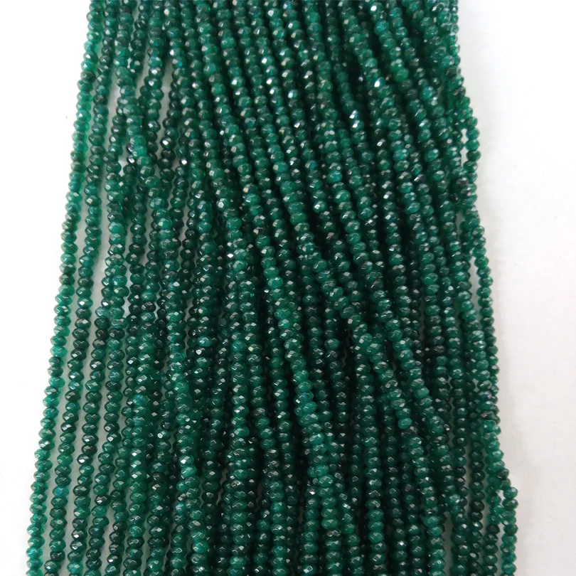 

1.5*2.5/2*3/3*4MM Faceted Natural Stone Deep Red Rubies Cut Bright Green Emeralds Seed Abacus Stone Bead DIY Jewelry Bracelets