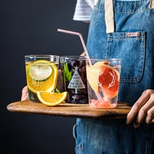 400ml Glass Cup Temperature Resistance Milk Juice Cold Water Coffee Cups Whiskey Wine Drinking Glasses TUmbler