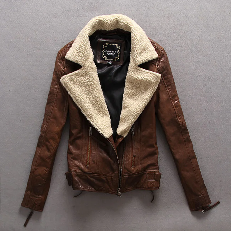 Popular Brown Leather Jackets for Women-Buy Cheap Brown