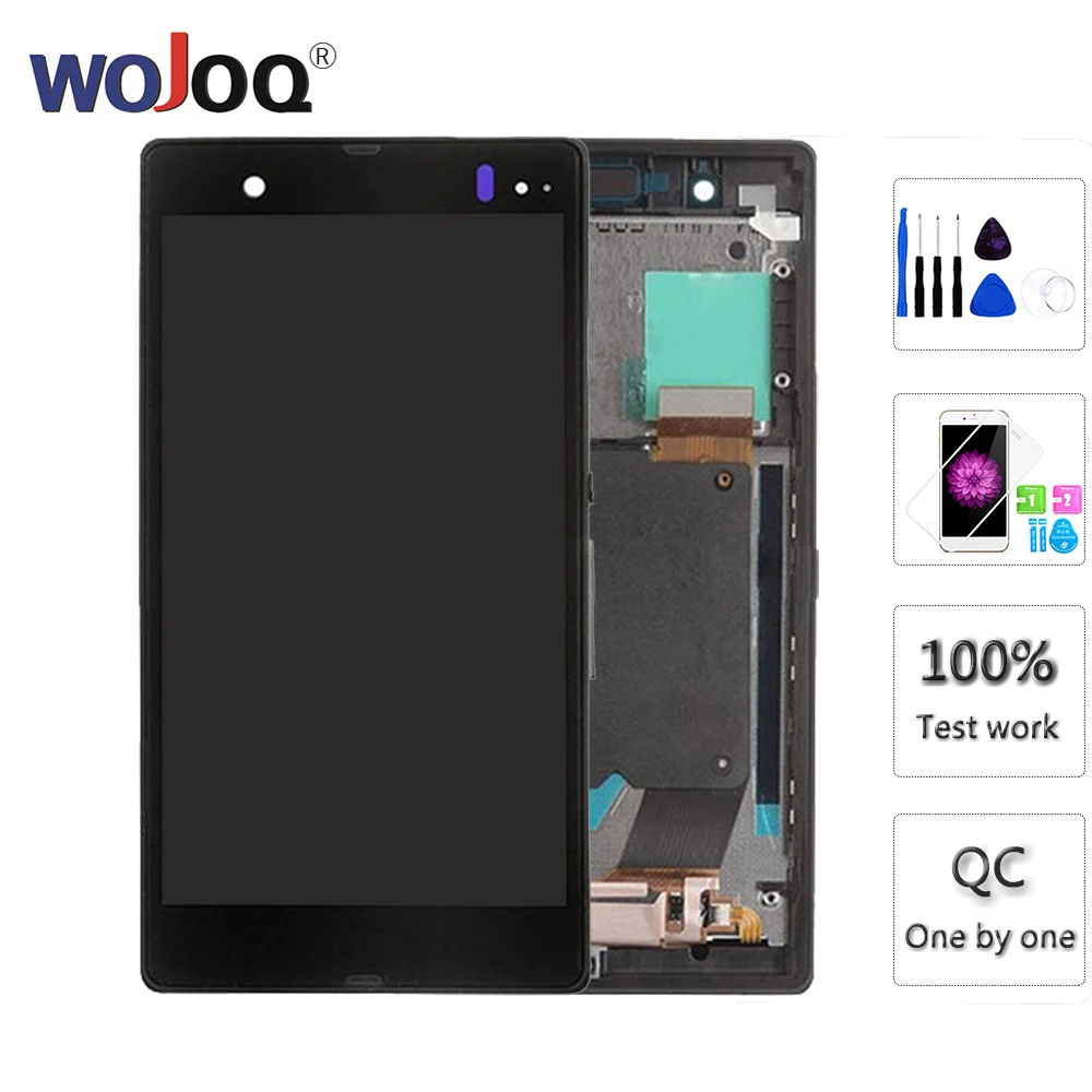 

Original Display For SONY Z L36H C6603 C6602 C6606 LCD Touch Screen Digitizer Assembly With Frame For Xperia Z L36i Replacment
