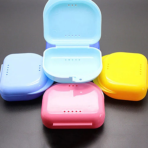 

Dental Orthodontic False Tooth Retainer Denture Storage Case Box Container Tray Cosmetic Tools